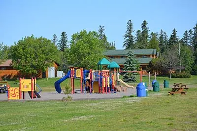 Ground-level view of Chippewa Park