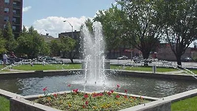 Ground-level view of Paterson Park